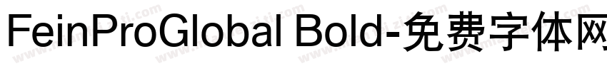 FeinProGlobal Bold字体转换
